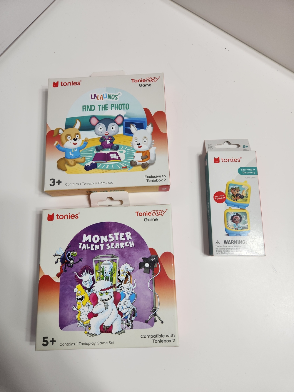 Lot Of 3 ToniePlay Game Sets for Toniebox 2 Monster Talent Search Find The Photo